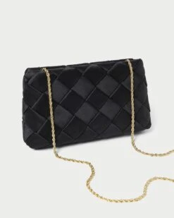 Loeffler Randall Auzeen Black Mini Woven Clutch -Loeffler Randall Store AUZEEN WSAT BLACK 3