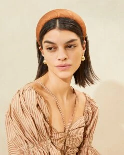 Loeffler Randall Bellamy Nutmeg Moiré Headband 7 Loeffler Randall Bellamy Nutmeg Moiré Headband -Loeffler Randall Store BELLAMY MO NUTMG 003copy