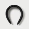 Loeffler Randall Bellamy Black Satin Puffy Headband 2 Loeffler Randall Bellamy Black Satin Puffy Headband -Loeffler Randall Store BELLAMY SATN BLACK 1
