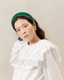 Loeffler Randall Bellamy Cyprus Velvet Headband 7 Loeffler Randall Bellamy Cyprus Velvet Headband -Loeffler Randall Store BELLAMY VL CYPRS 017copy