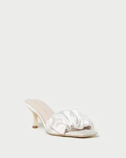 Loeffler Randall Bianca Cream Kitten Heel Mule