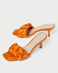 Loeffler Randall Bianca Marigold Kitten Heel Mule -Loeffler Randall Store BIANCA SATN MARGD 3 1