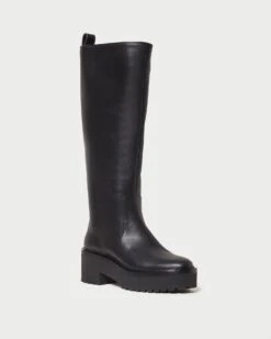 Loeffler Randall Carlee Black Tall Lug Boot