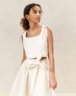 Loeffler Randall Cece Natural Quilted Top