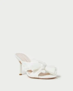 Loeffler Randall Claudia Pearl Pleated Bow Mule