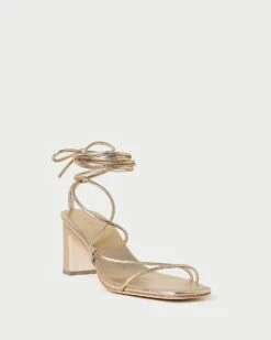 Loeffler Randall Cosette Champagne Ankle Wrap Heel