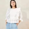 Loeffler Randall Cosima White Heart Embroidery Blouse -Loeffler Randall Store COSIMA CTN WHITE 076copy 7ad55f54 2e9e 453f aa12 840a77549d71