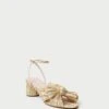 Loeffler Randall Dahlia Gold Pleated Bow Heel 2 Loeffler Randall Dahlia Gold Pleated Bow Heel -Loeffler Randall Store DAHLIA PLA GOLD 1 1
