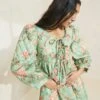 Loeffler Randall Donna Sage Floral Tie-Front Jacket