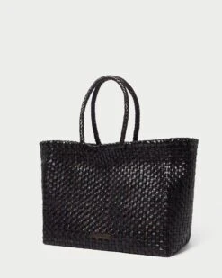 Loeffler Randall Klara Chocolate/Black Woven Tote 9 Loeffler Randall Klara Chocolate/Black Woven Tote -Loeffler Randall Store KLARA WL CHOBL 3