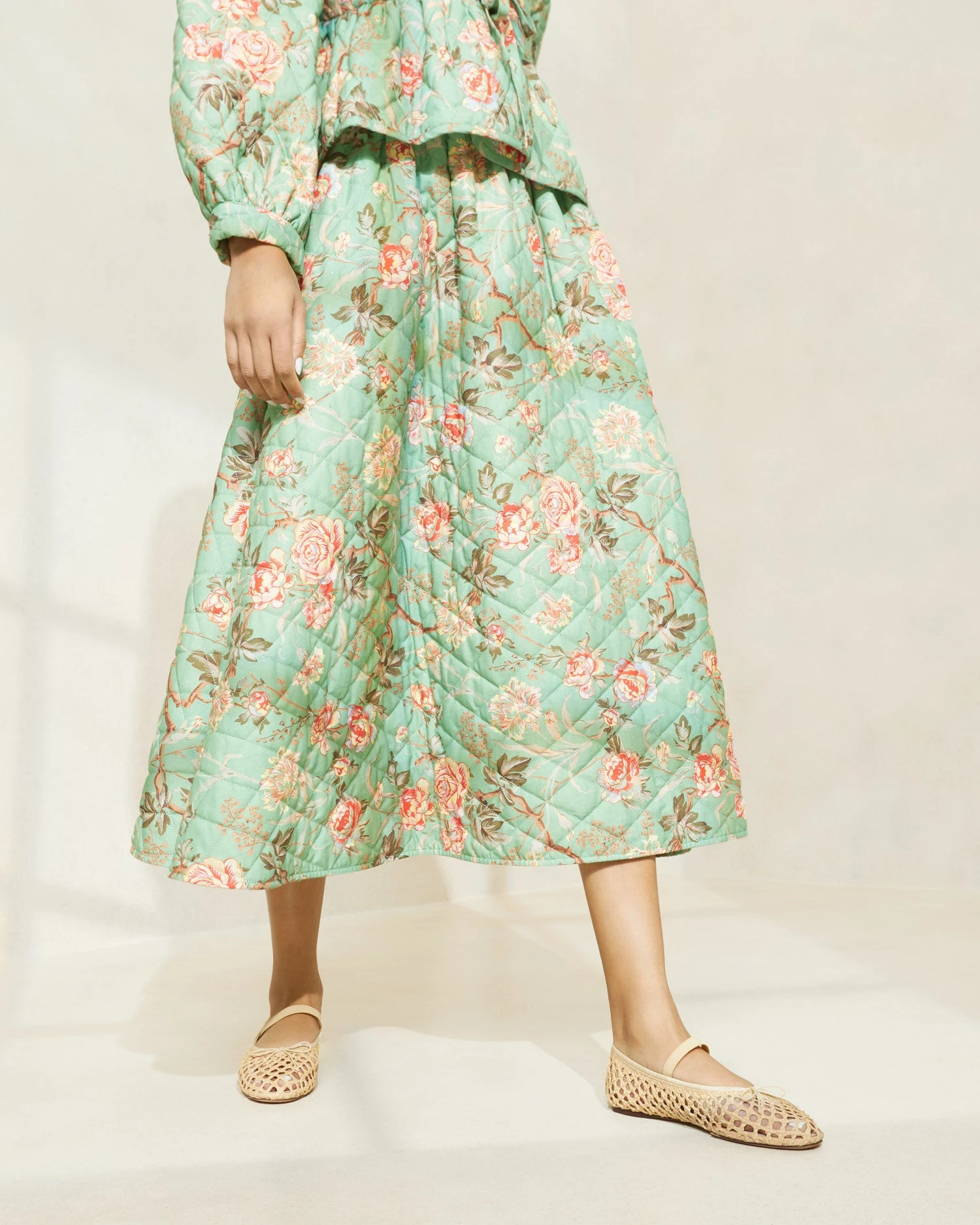 Loeffler Randall Donna Sage Floral Tie-Front Jacket 4 Loeffler Randall Donna Sage Floral Tie-Front Jacket - Image 2