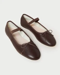 Loeffler Randall Leonie Chocolate Leather Ballet Flat 9 Loeffler Randall Leonie Chocolate Leather Ballet Flat -Loeffler Randall Store LEONIE GLCF CHOCO 3