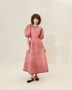Loeffler Randall Lottie Blush Floral Quilted Dress