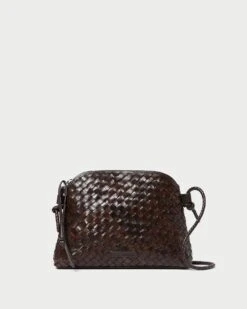 Loeffler Randall Mallory Chocolate Woven Crossbody