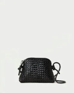 Loeffler Randall Marybeth Black Mini Woven Crossbody