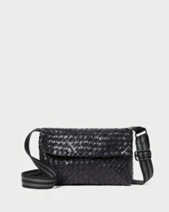 Loeffler Randall Miller Black/Green Woven Shoulder Bag