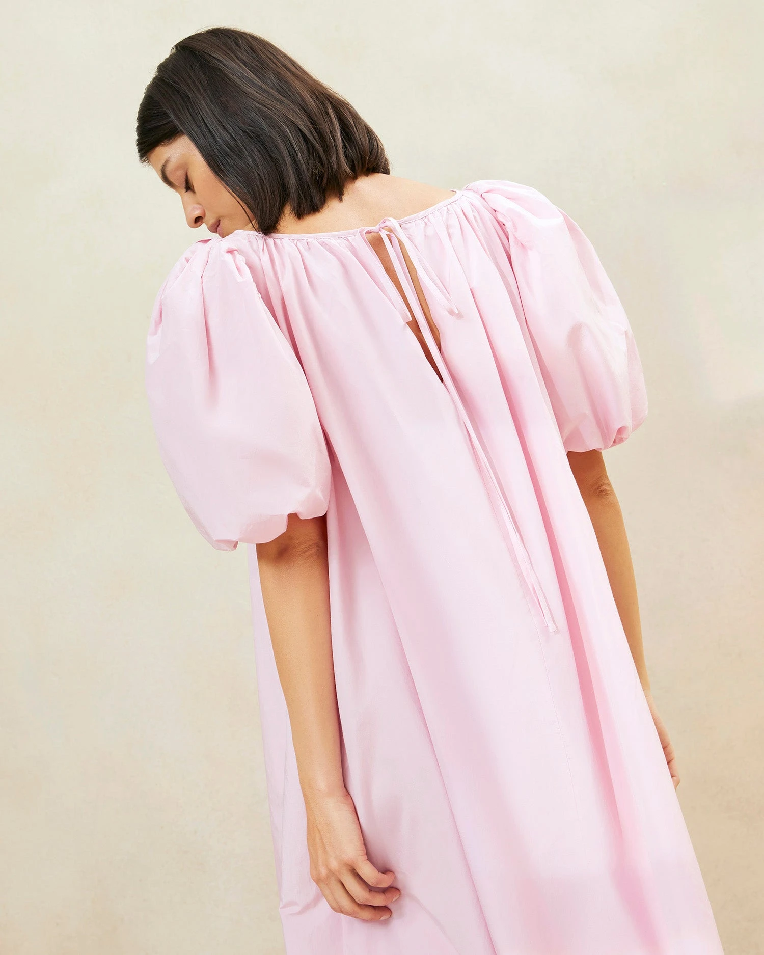 Loeffler Randall Mimi Pink Oversized Puff-Sleeve Dress 5 Loeffler Randall Mimi Pink Oversized Puff-Sleeve Dress - Image 3