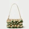 Loeffler Randall Odette Natural/Green Ruffle Clutch 1 Loeffler Randall Odette Natural/Green Ruffle Clutch -Loeffler Randall Store ODETTE R NATBN 1