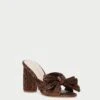 Loeffler Randall Penny Mocha Pleated Bow Heel 1 Loeffler Randall Penny Mocha Pleated Bow Heel -Loeffler Randall Store PENNY PLA MOCHA 1 1