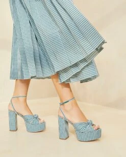 Loeffler Randall Roz Green Gingham Knot Platform -Loeffler Randall Store ROZ CTN MGRGI 008copy 1