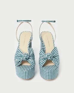 Loeffler Randall Roz Green Gingham Knot Platform -Loeffler Randall Store ROZ CTN MGRGI 3 1