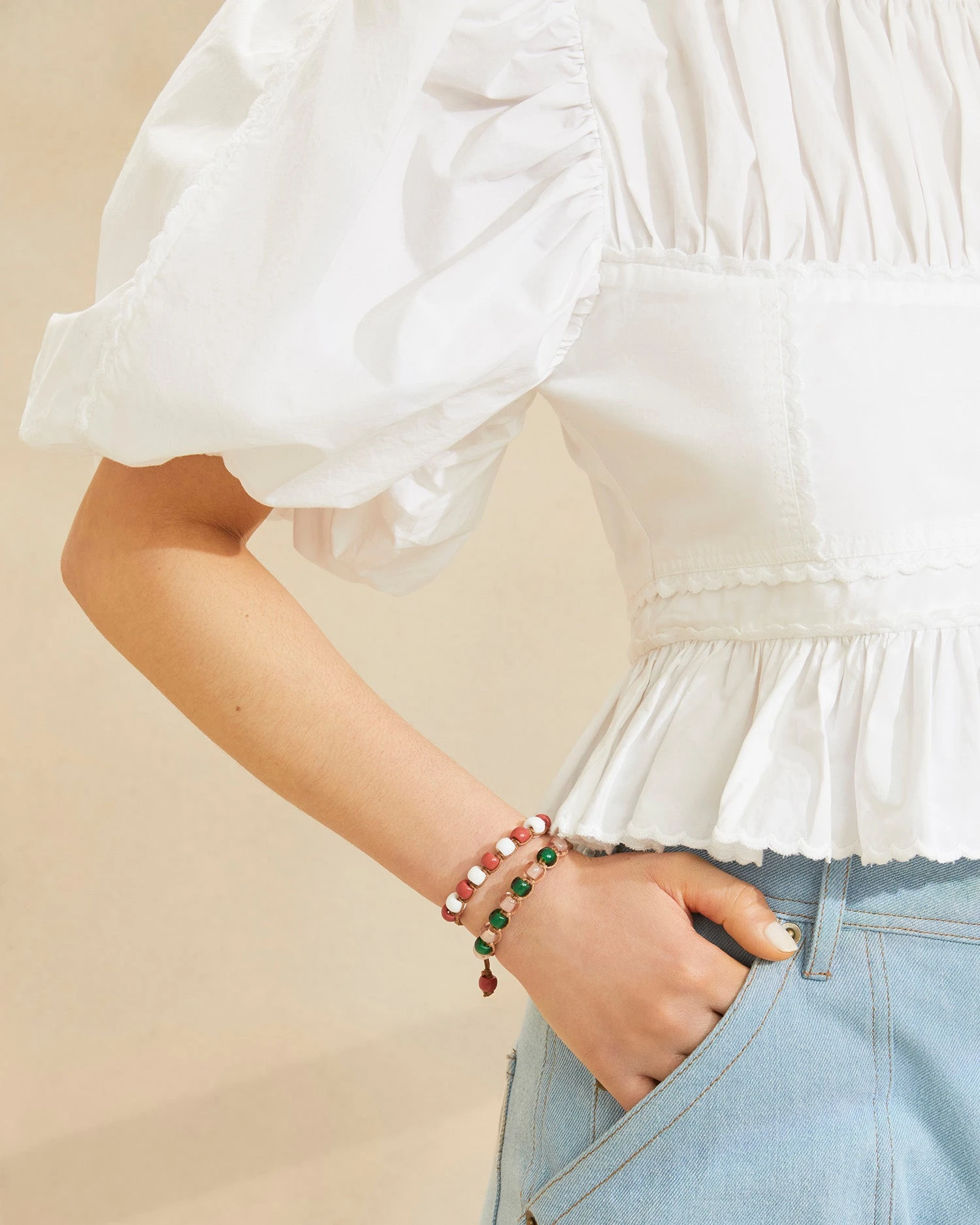 Loeffler Randall Zena Multi Beaded Bracelet Set 5 Loeffler Randall Zena Multi Beaded Bracelet Set - Image 3