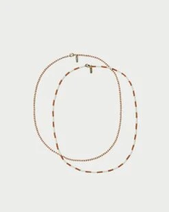 Loeffler Randall Soo Amber/Cream Necklace Set