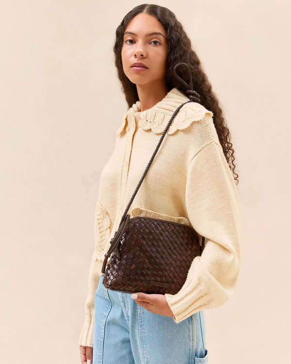 Loeffler Randall Store 55 Loeffler Randall Store -Loeffler Randall Store Loeffler Randall Mallory Woven Crossbody Chocolate 20241206185043